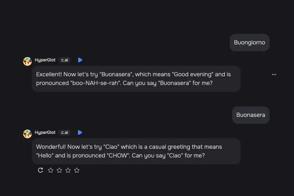 screenshot z character ai