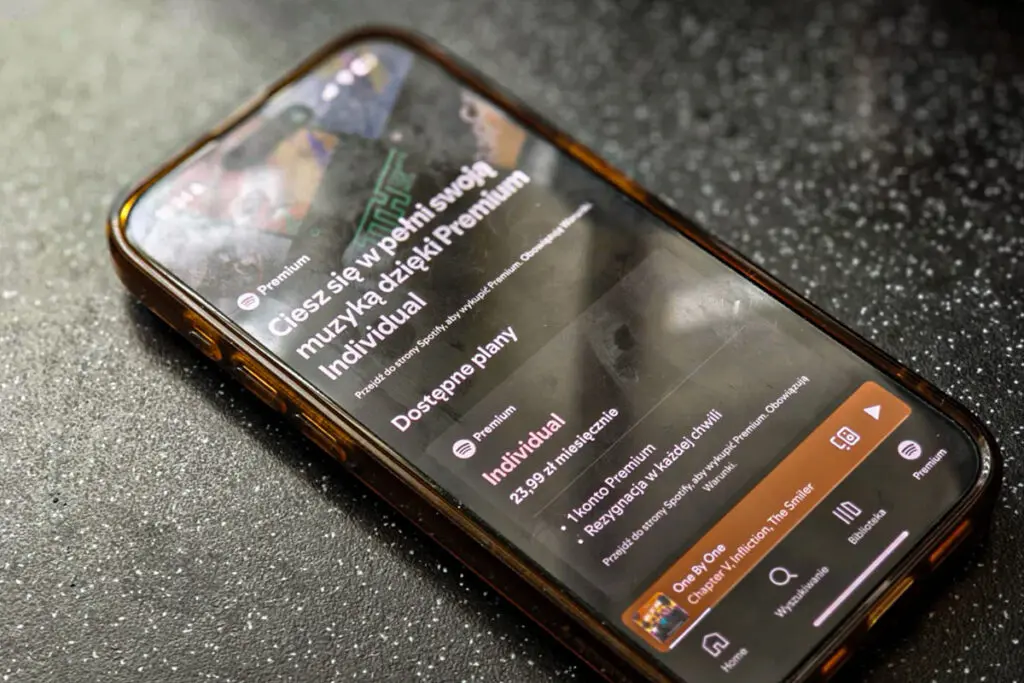 Spotify premium na iPhone