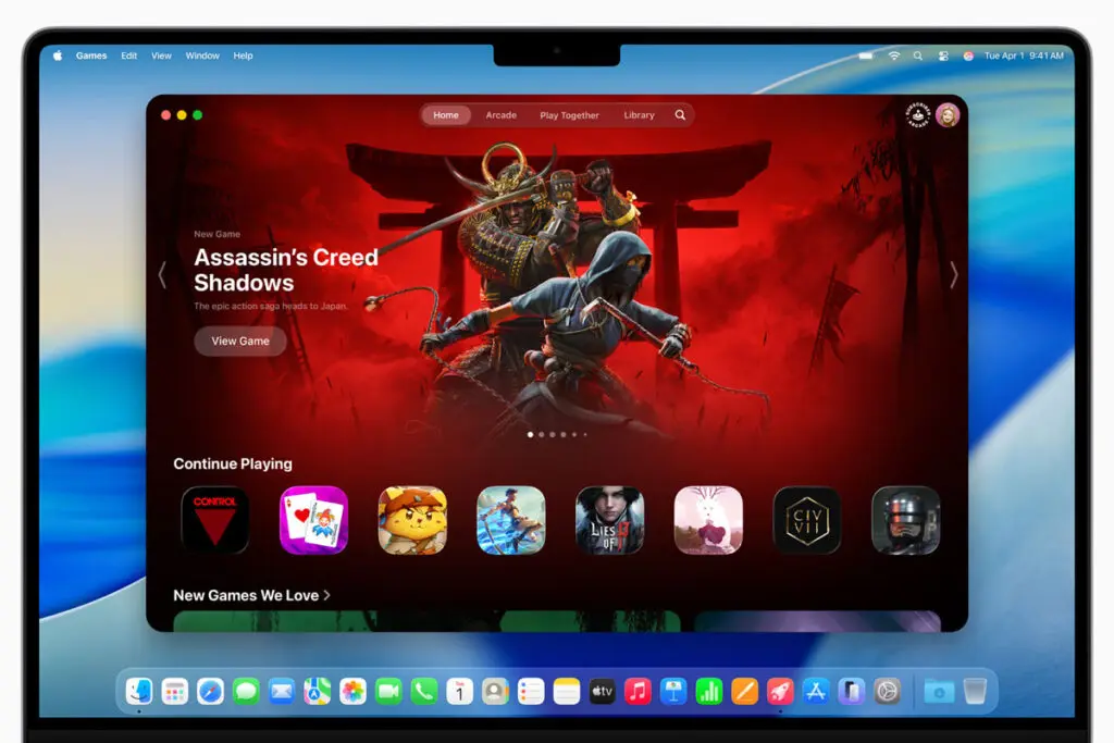 aplikacja games na macOS