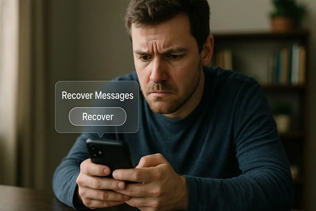 facet. który odzyskuje usunięte wiadomości