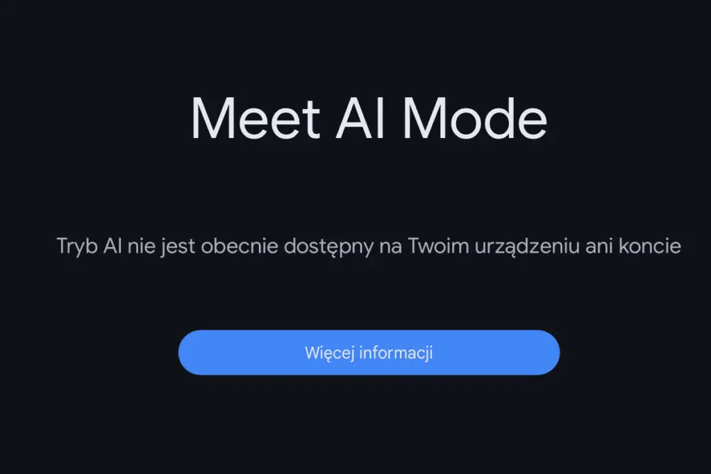 dostępność ai mode