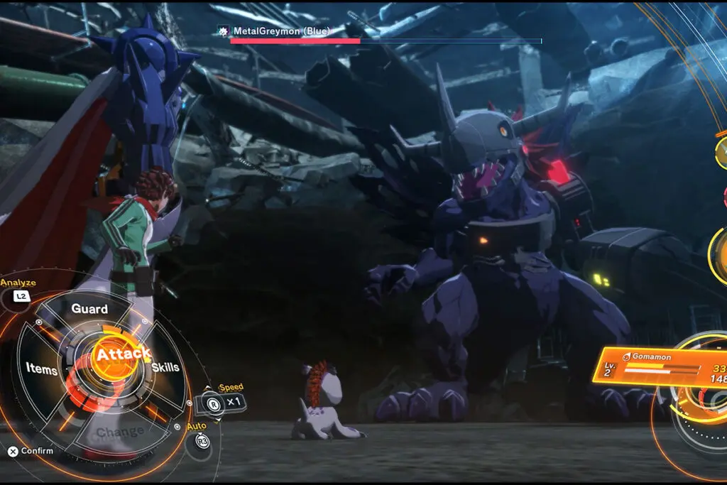 screenshot z gry Digimon story time stranger