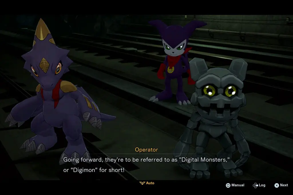screenshot z gry Digimon story time stranger
