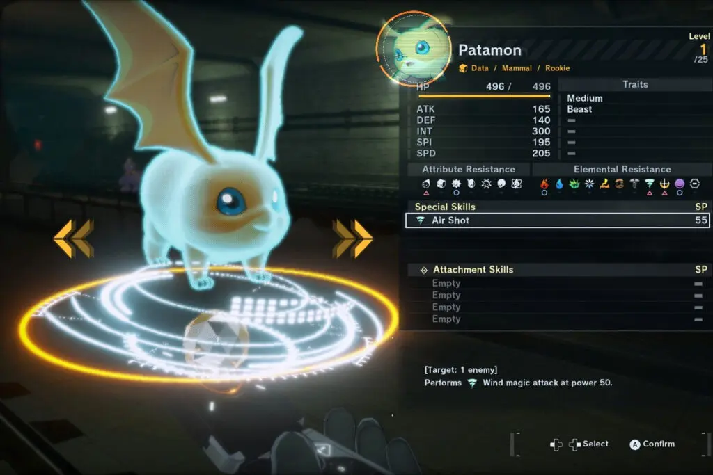 screenshot z gry Digimon story: time stranger 