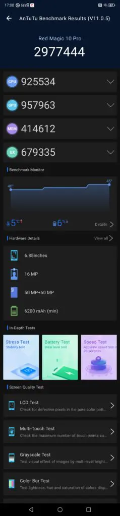 benchmark redmagic 10 pro