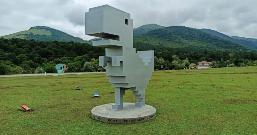 Pomnik Dinozaur Google