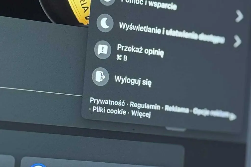 screenshot jak wylogować się z messengera