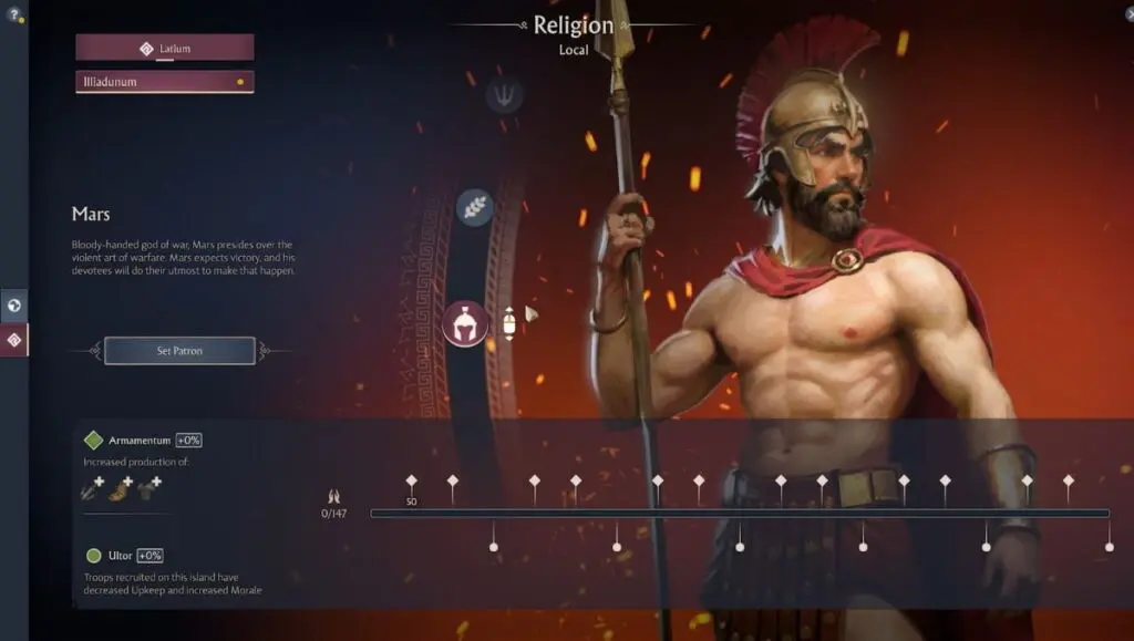 Aspekt religijny w Anno 117: Pax Romana