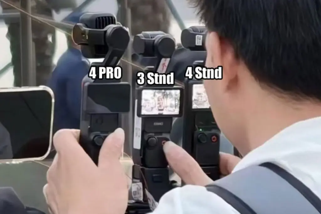 Trzy kamery DJI: Osmo Pocket 4 Pro, Osmo Pocket 3 i Osmo Pocket 4 Standard – porównanie wyglądu prototypów