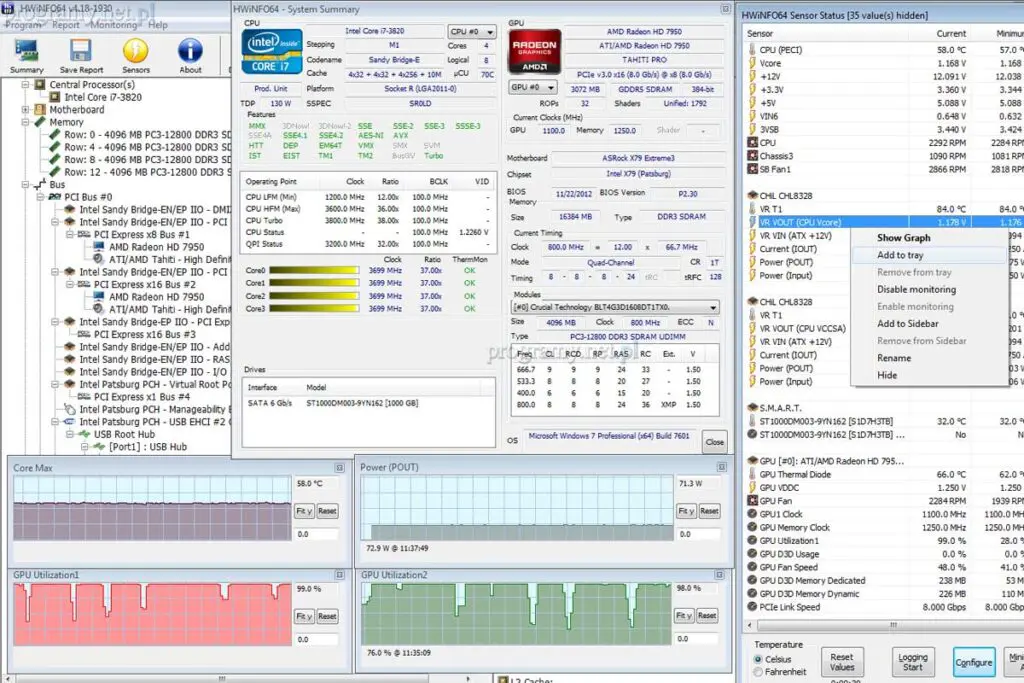 screenshot z hwinfo