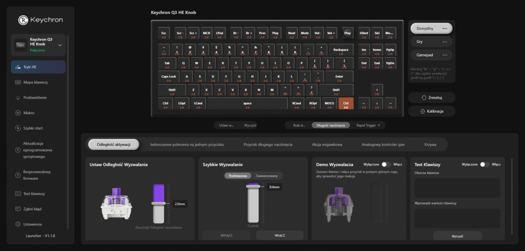 tryb he w keychron launcher