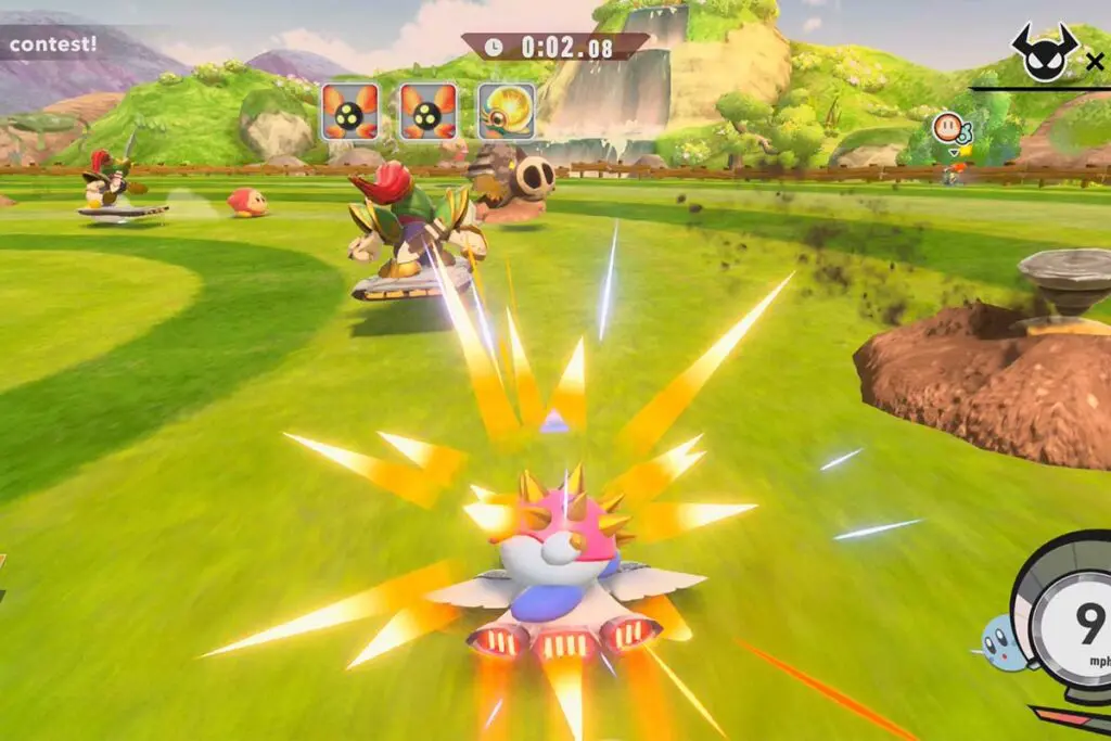 screenshot z gry kirby air riders