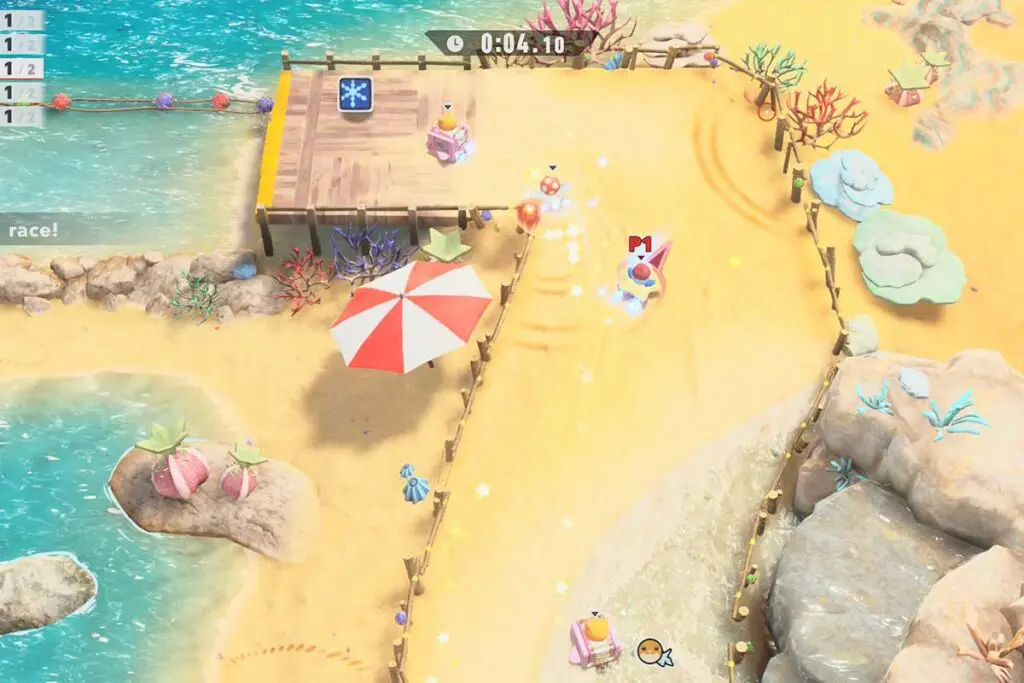 screenshot z gry kirby air riders