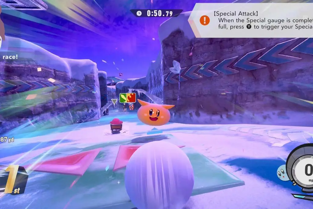 screen z gry kirby air riders