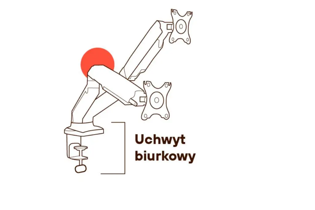 Uchwyt biurkowy na monitor