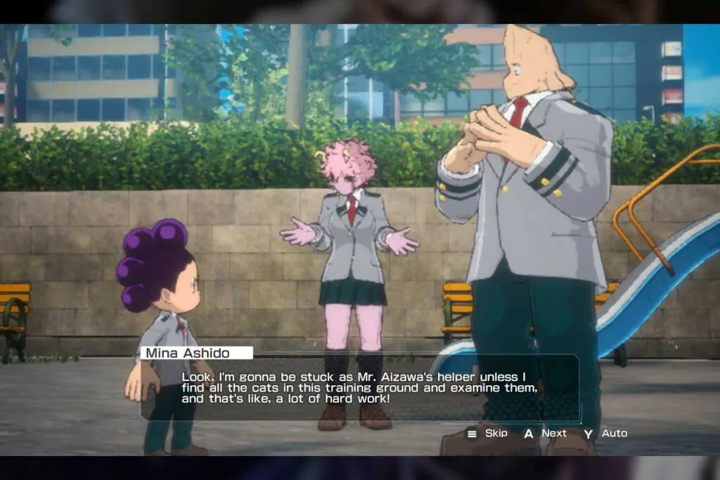 screenshot z gry my hero academia: all's justice