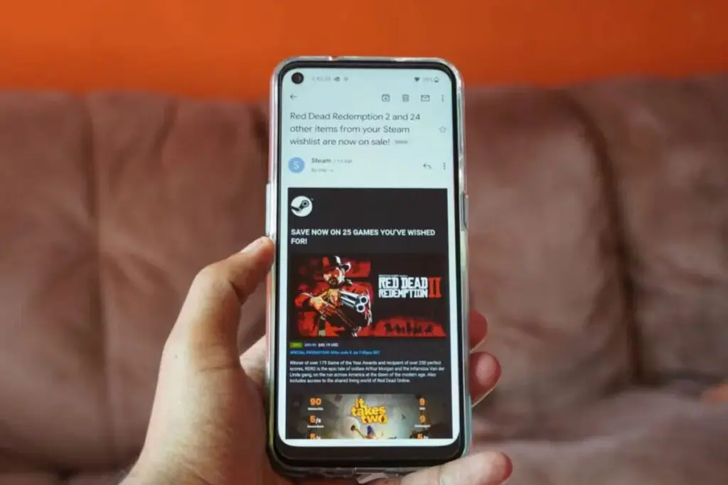 Poczta Gmail na smartfonie