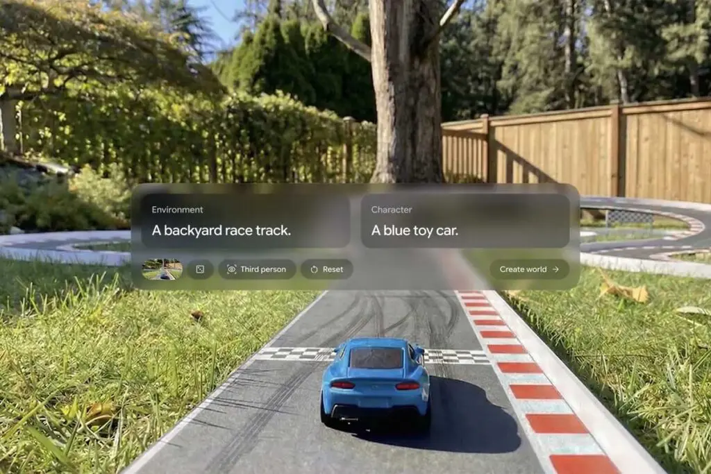 screenshot z google genie 3