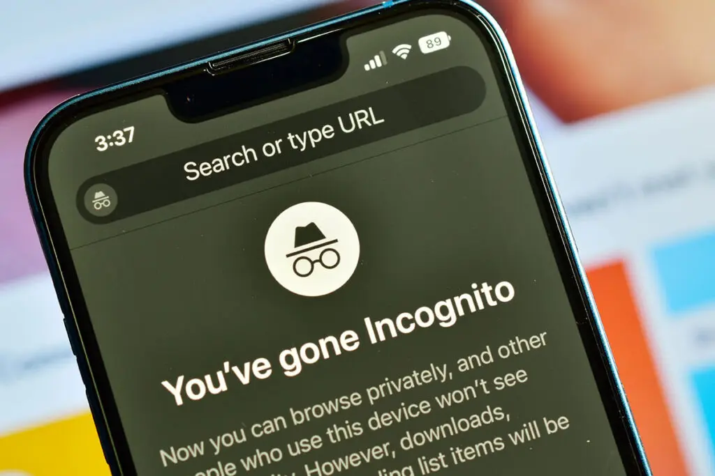 tryb incognito na telefonie