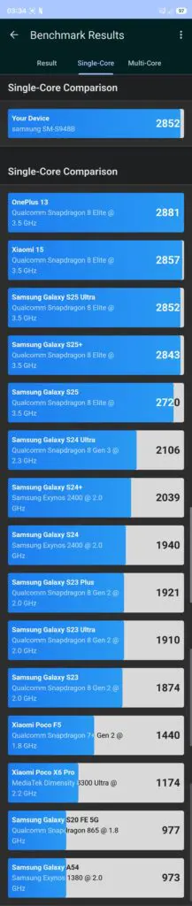benchmark samsung galaxy s26 ultra