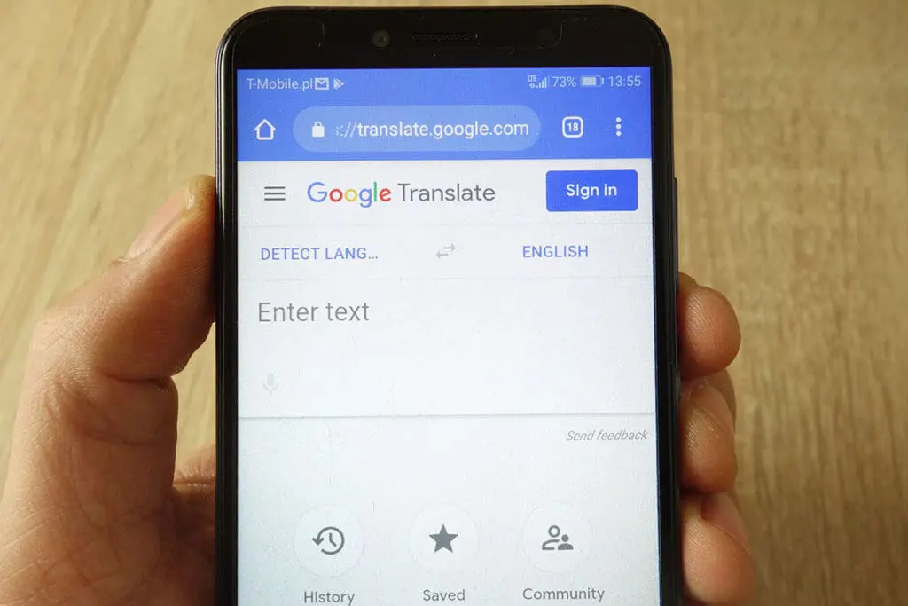 tłumacz google na telefon