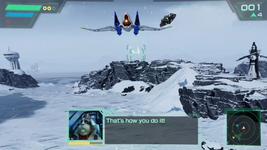 screenshot z gry star fox
