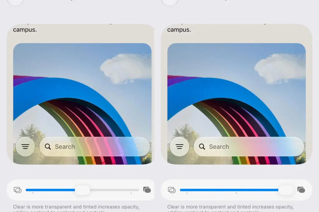 liquid glass w iOS 27