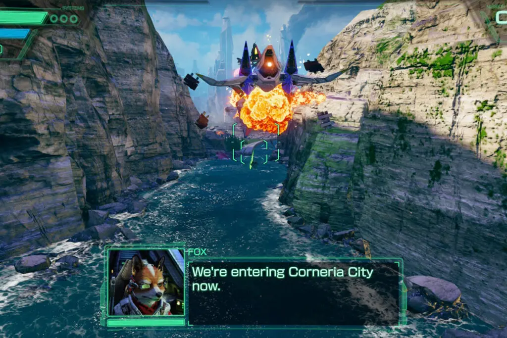 screenshot z gry Star Fox 