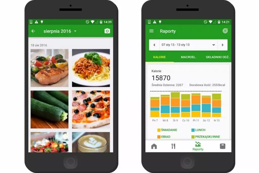 Aplikacja na smartfonie: FatSecret do liczenia kalorii
