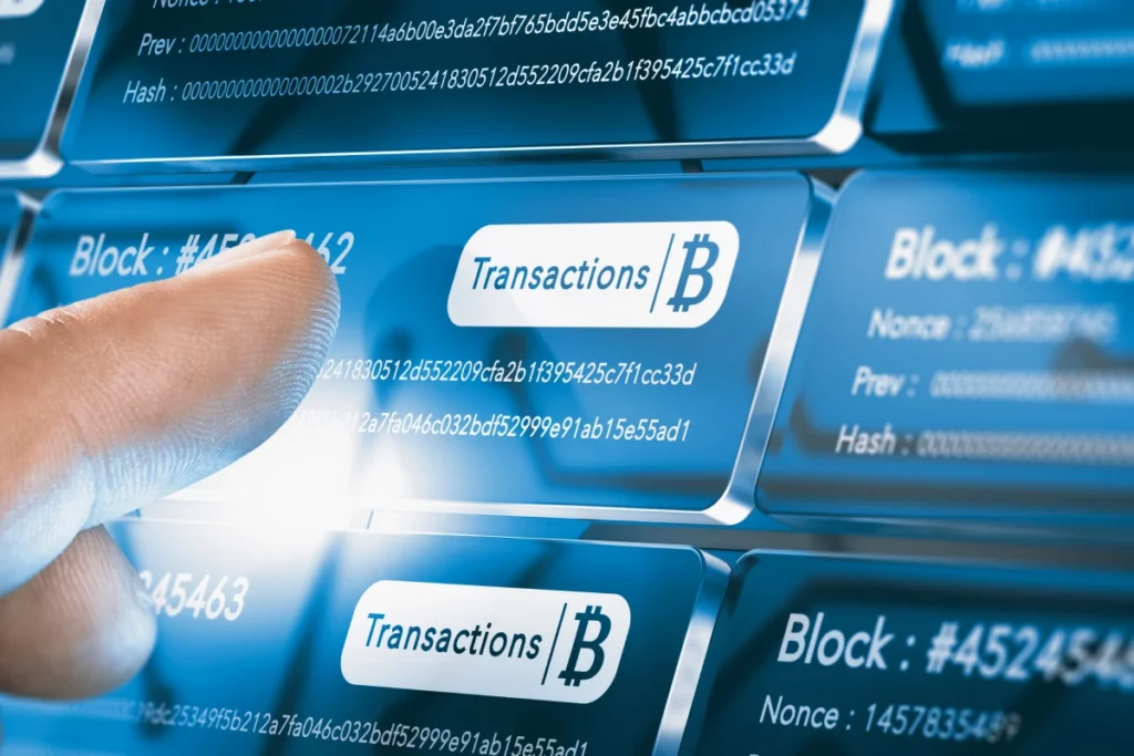 Blockchain z transakcjami