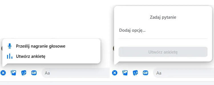 jak zrobić ankietę na messengerze na komputerze