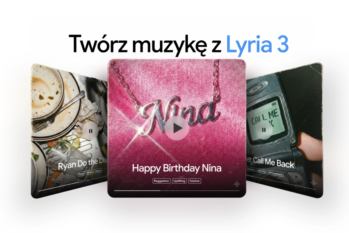 Lyria 3 – twórz muzykę AI i okładki z Google Gemini
